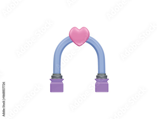 wedding aisle icon 3d illustration render