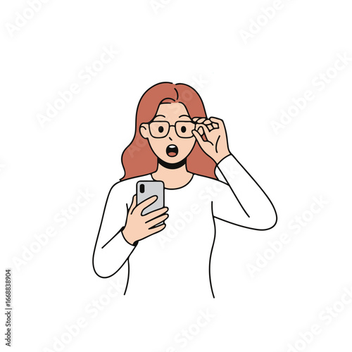 a shocked woman with a phone