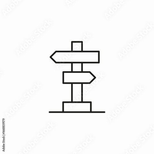roadsign directions guidance icon sign vector