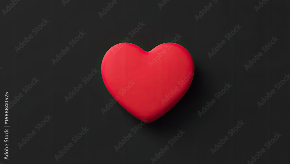 Obraz premium A vibrant red heart shape on a dark background (1)