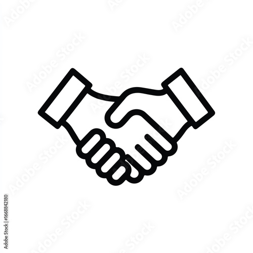Handshake icon representing agreement partnership collaboration and trust in business dealings and social interactions emphasizing cooperation and mutual understanding