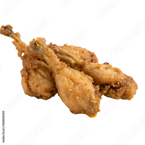 A fried frog legs isolated on a transparent background