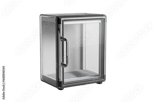 Modern, clear-fronted, compact refrigerator