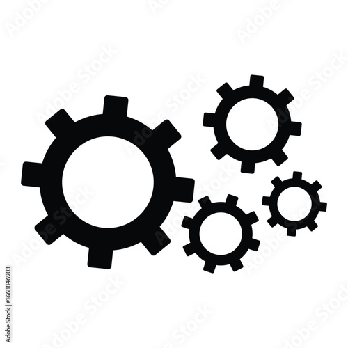 Teamwork Gears Connection Symbol