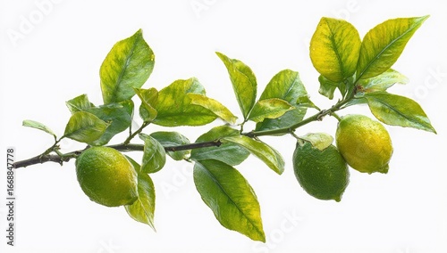 Wallpaper Mural Fresh lemon branch with leaves Torontodigital.ca