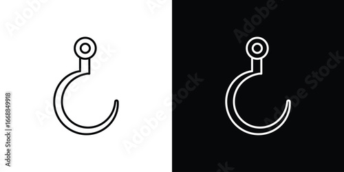 Winch hook icons. vector symbol illustrations.