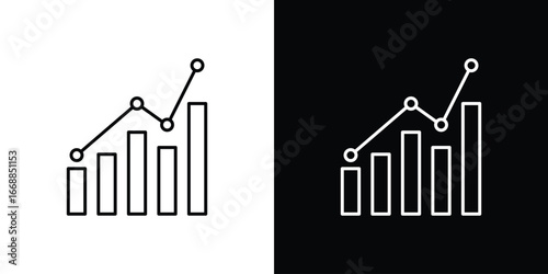 Statistics icons. vector symbol illustrations.