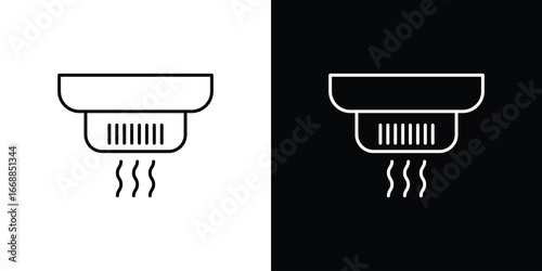 Smoke detector icons. vector symbol illustrations.