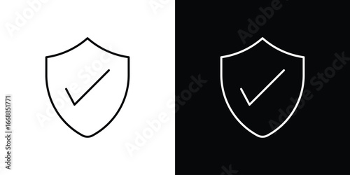 Shield check icons. vector symbol illustrations.