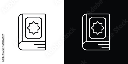 Quran book icons. vector symbol illustrations.