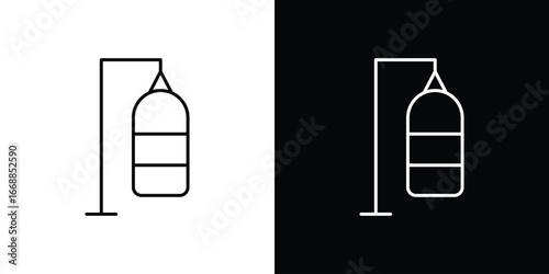 Punching bag icons. vector symbol illustrations.