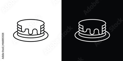 pancakes icons. vector symbol illustrations.