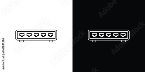 Network switch icons. vector symbol illustrations.