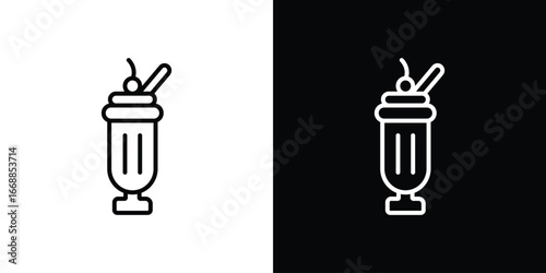 Milk shake icons. vector symbol illustrations.