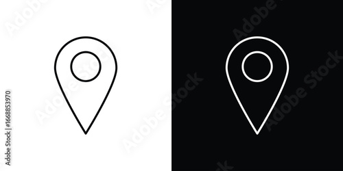 Map marker icons. vector symbol illustrations.
