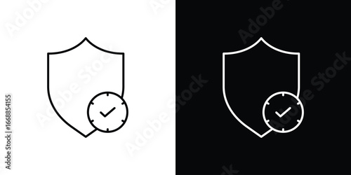 Long term protection icons. vector symbol illustrations.