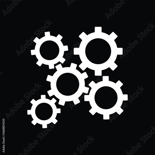 Teamwork Gears Connection Symbol