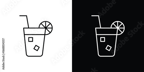 Lemonade icons. vector symbol illustrations.