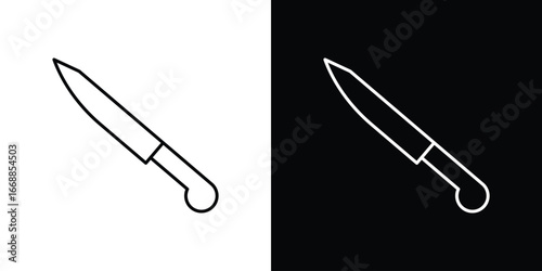 knife icons. vector symbol illustrations.