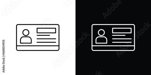 ID card icons. vector symbol illustrations.