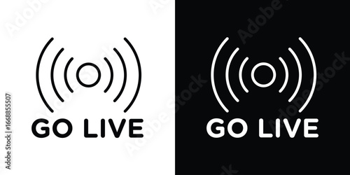 Go live icons. vector symbol illustrations.