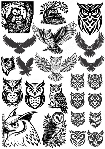 Pack Vetorial de Corujas – Silhuetas e Ilustrações Estilizadas

Descrição:
Conjunto de vetores de corujas em diferentes estilos, incluindo silhuetas, ilustrações detalhadas e desenhos decorativos. 