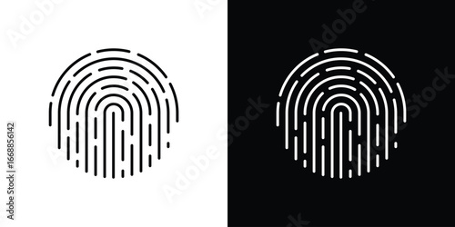 Fingerprint icons. vector symbol illustrations.