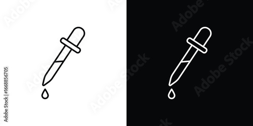 Dropper pipette icons. vector symbol illustrations.