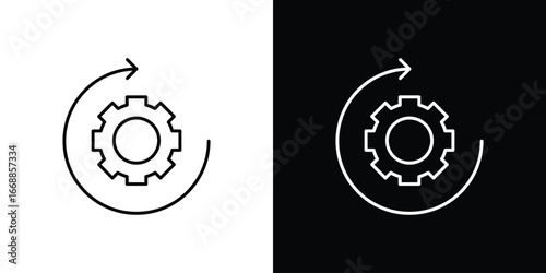 Continuous changes icons. vector symbol illustrations.