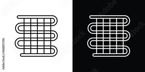Condenser coil icons. vector symbol illustrations.