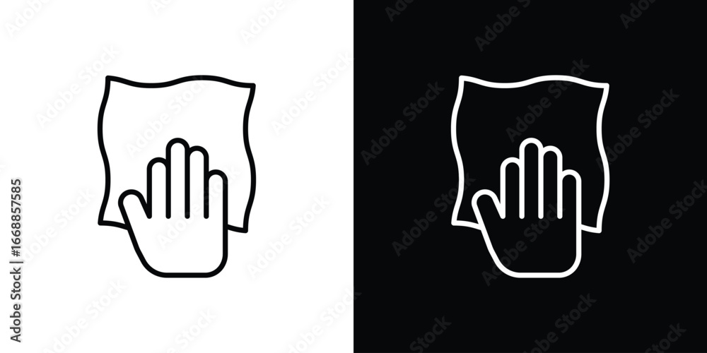 Fototapeta premium Cleaning cloth icons. vector symbol illustrations.