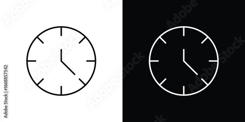 Clock icons. vector symbol illustrations.