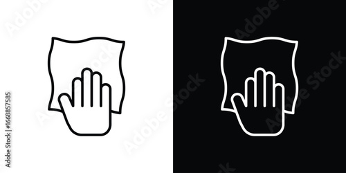 Cleaning cloth icons. vector symbol illustrations.