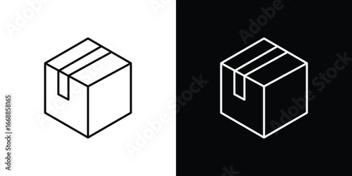 Boxes icons. vector symbol illustrations.