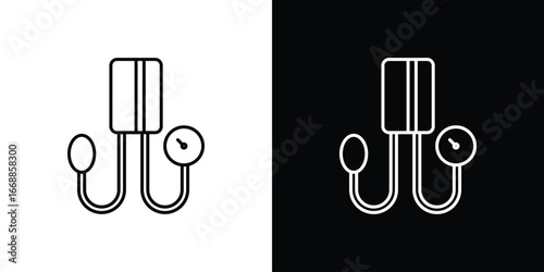 Blood pressure meter icons. vector symbol illustrations.