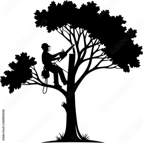 Tree surgeon svg, Tree arborist svg, Tree services svg, Tree surgeon working svg, Tree surgeon working silhouette, Tree surgeon silhouette, Tree surgeon vector, Tree services silhouette