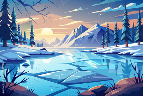The lake breathes in white silence,
The ice is cracking.
As if the heart of the earth has a hidden whisper.