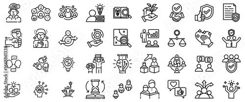 Collection of Business and Personal Development Icons