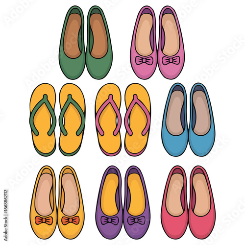 Children shoes vector icon cartoon style isolated on white background