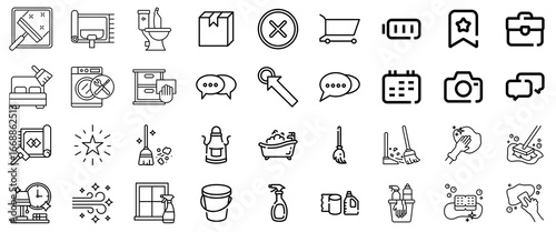 Collection of Cleaning and Household Service Icons