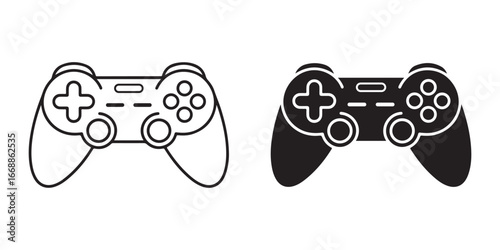 Video Game Icon Set – Console, Joystick, Gamepad Vector