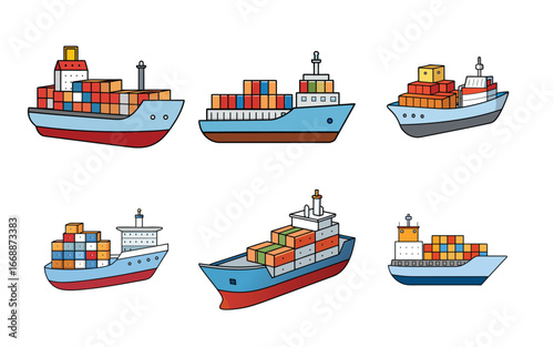 set of cargo containers