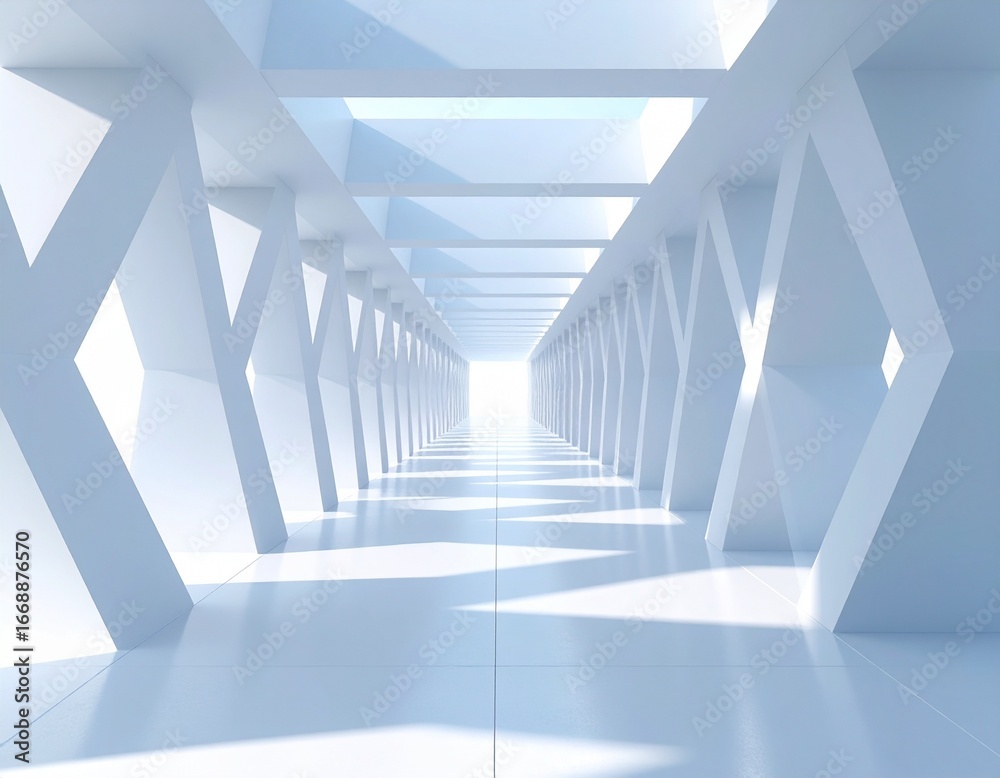 Obraz premium Infinite 3D geometric pattern with soft shadows