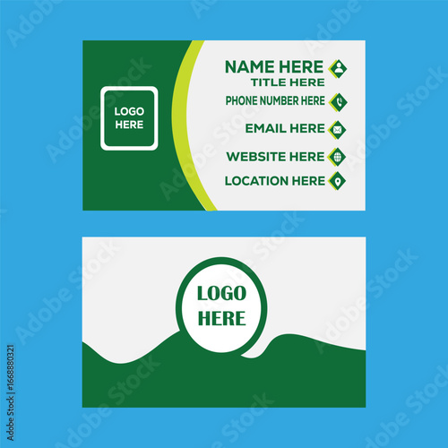 Professional modern business card design visiting card template