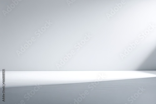 Wallpaper Mural Minimalist grayscale room; light source casts a diagonal shadow on a smooth, subtly textured floor and wall Torontodigital.ca