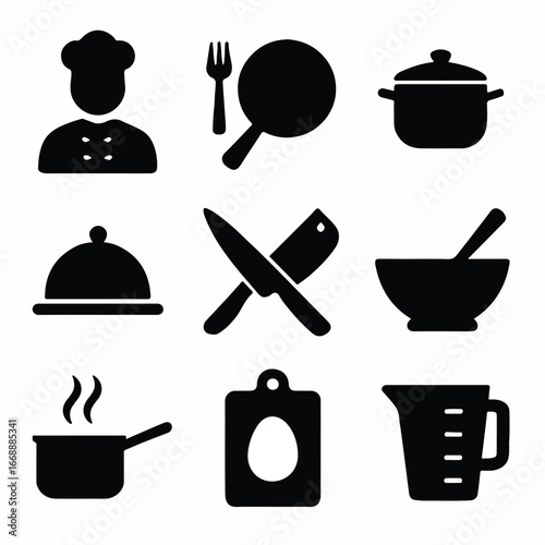 set of kitchen utensils