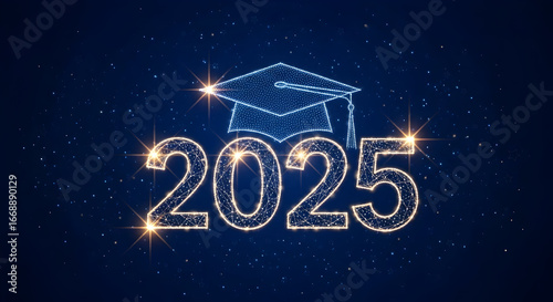 Wallpaper Mural Graduation celebration 2025 with abstract sparkling graduation cap design Torontodigital.ca