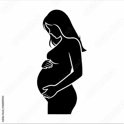 pregnant woman silhouette