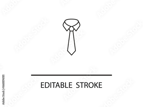 Sharp, modern business tie and collar icon symbolizing professional style and executive presence.
