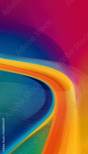 Vibrant Abstract Swirls of Colorful Energy Flow